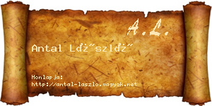 Antal László névjegykártya