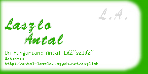 laszlo antal business card